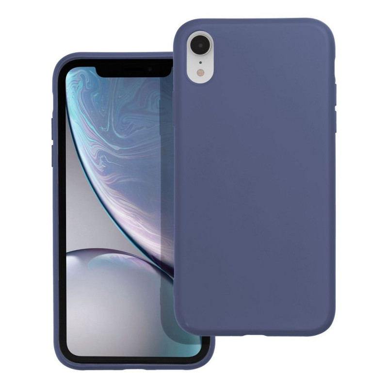 Apple iPhone XR Coque MATT Bleu