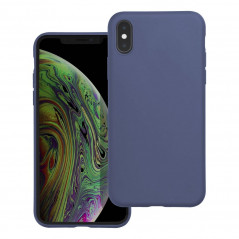 Apple iPhone XS Coque MATT Bleu