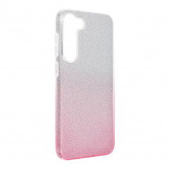 Samsung Galaxy S23 Plus 5G Coque Shining Transparent et rose