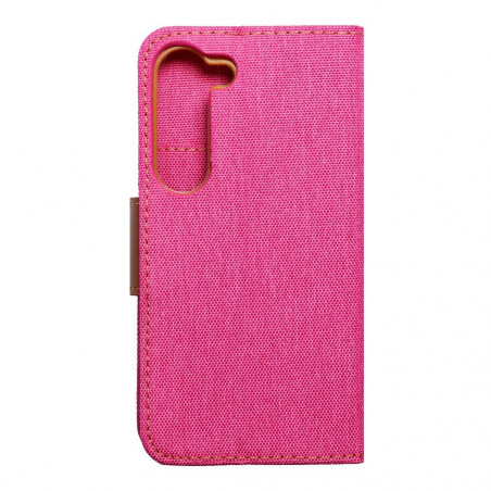 Samsung Galaxy S23 5G Portefeuilles Canvas Book Rose