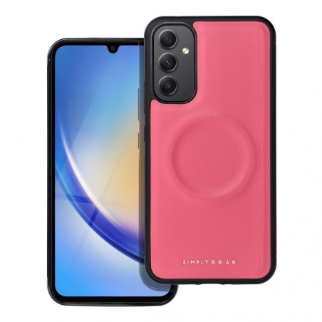 Samsung Galaxy A34 Coque Roar Mag Morning Élégant MagSAFE Rose vif