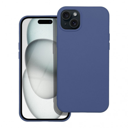Apple iPhone 15 Plus Coque Silicone Élégant  Bleu