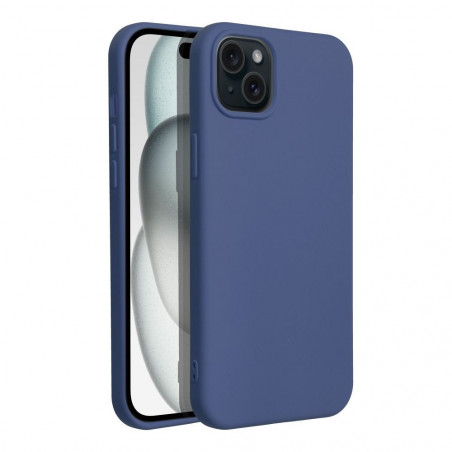 Apple iPhone 15 Plus Coque Silicone Élégant  Bleu