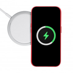 Apple iPhone 14 Pro Coque Leather Mag Cover Élégant MagSAFE Rouge