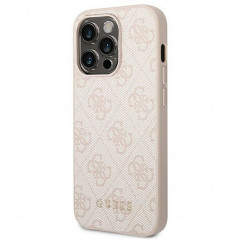 Apple iPhone 14 Pro Max Coque Guess 4G Gold Logo Élégant  Rose
