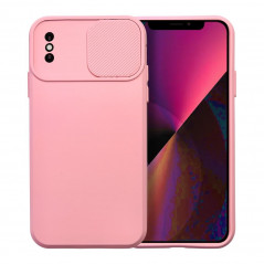 Apple iPhone XS Coque Slide Rose clair