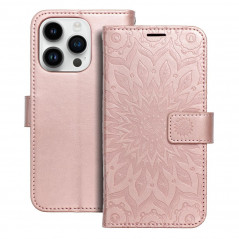 Apple iPhone 14 Pro Portefeuilles MEZZO Book Mandala  Or rose