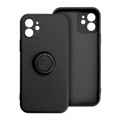 Apple iPhone 14 Coque Silicone ring Noir