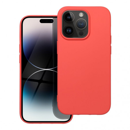 Apple iPhone 14 Pro Coque Silicone Élégant  Pêche