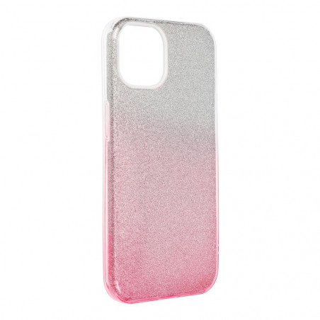 Apple iPhone 14 Coque Shining Transparent et rose