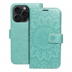 Apple iPhone 15 Pro Portefeuilles MEZZO Book Mandala  Vert