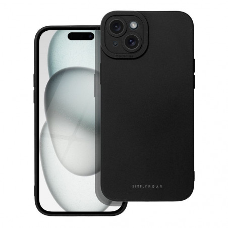 Apple iPhone 15 Plus Coque Roar Luna Monochromatique, Élégant, Un accessoire esthétique  Noir