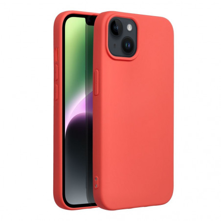 Apple iPhone 14 Coque Silicone Élégant  Pêche