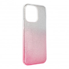 Apple iPhone 14 Pro Max Coque Shining Transparent et rose