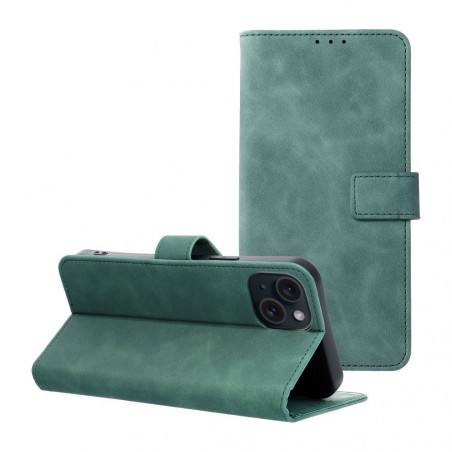 Apple iPhone 15 Plus Portefeuilles TENDER Book Vert
