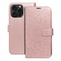 Apple iPhone 15 Pro Max Portefeuilles MEZZO Book Mandala  Or rose