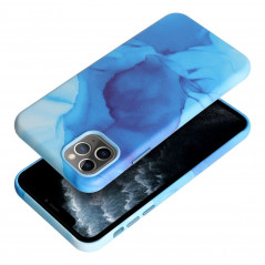 Apple iPhone 11 Pro Max Coque Leather Mag Cover Élégant  MagSAFE  Éclaboussure bleue