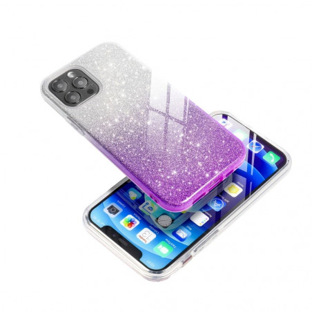 Apple iPhone 12 Pro Coque Shining Transparent et violet
