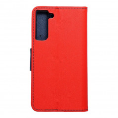 Samsung Galaxy S21 FE 5G Portefeuilles Fancy Book Rouge / Marine