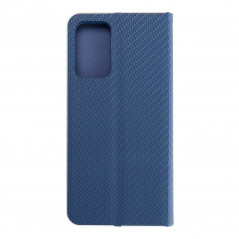 Samsung Galaxy A72 5G Portefeuilles LUNA Book Carbon Fibre de carbone, Élégant  Bleu