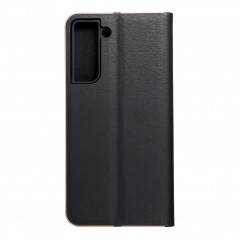 Samsung Galaxy S21 FE 5G Portefeuilles LUNA Book Gold Élégant  Noir