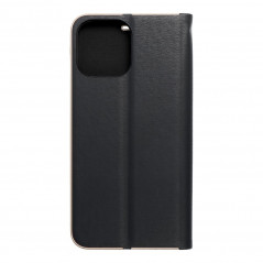 Apple iPhone 13 Pro Max Portefeuilles LUNA Book Gold Élégant  Noir