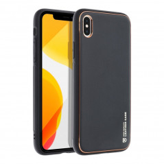 Apple iPhone X Coque Leather Noir