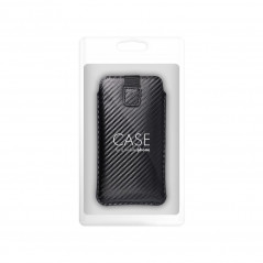 Samsung Galaxy A41 Etui universel Pocket Carbon Modèle de carbone  Noir 