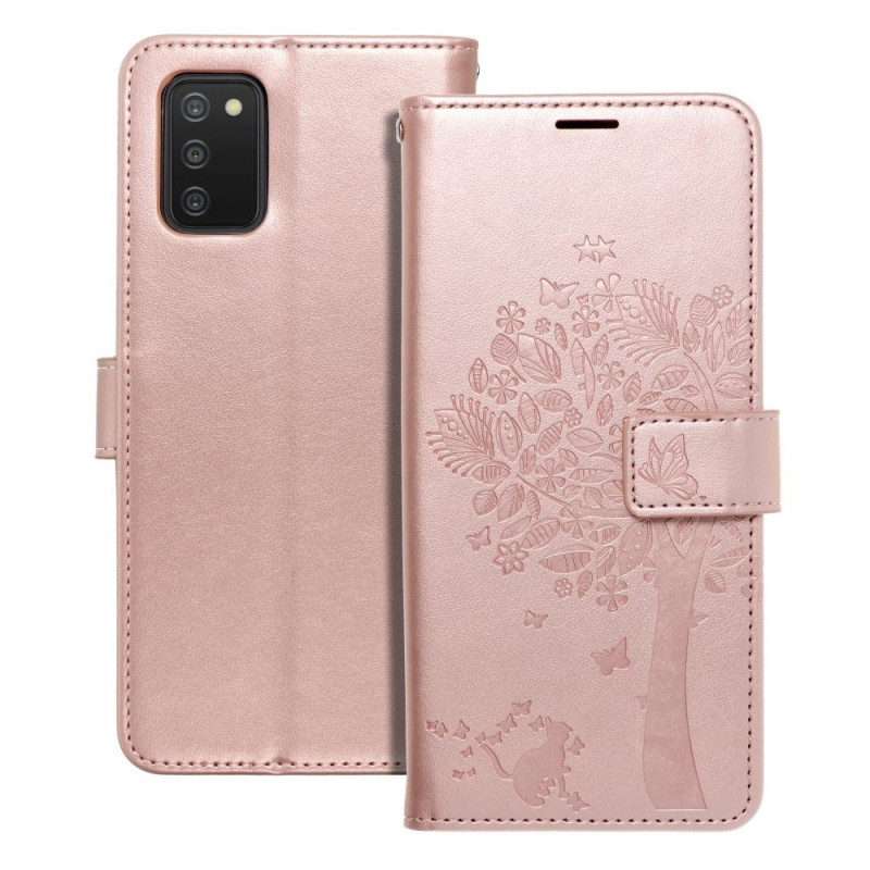 Samsung Galaxy A03 Portefeuilles MEZZO Book Arbre  Or rose