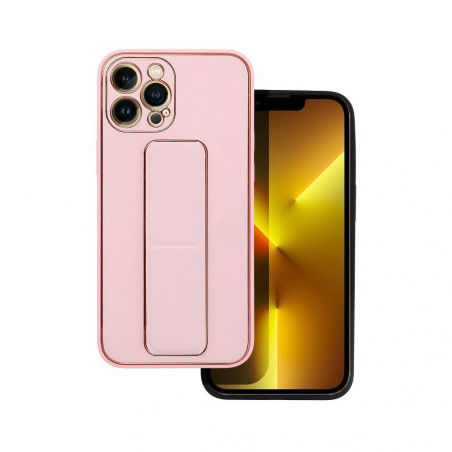 Apple iPhone 13 Pro Coque LEATHER Case Kickstand Rose