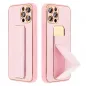 Apple iPhone 13 Pro Coque LEATHER Case Kickstand Rose