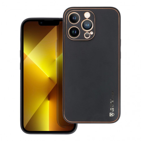 Apple iPhone 13 Pro Coque Leather Noir