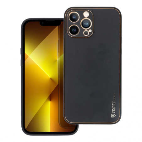 Apple iPhone 13 Pro Max Coque Leather Noir