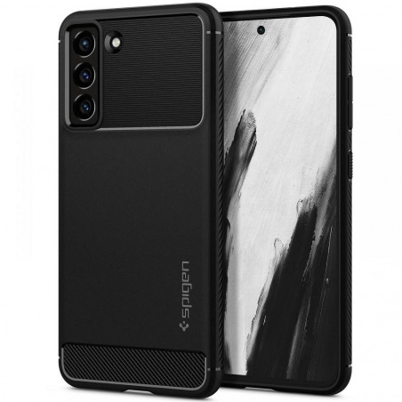 Samsung Galaxy S21 FE 5G Coque Spigen Armor Fibre de carbone, Élégant  Noir
