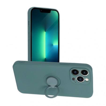 Apple iPhone 13 Pro Coque Silicone ring Vert