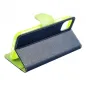 Motorola Edge Portefeuilles Fancy Book Marine / Citron vert