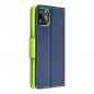 Motorola Edge Portefeuilles Fancy Book Marine / Citron vert