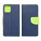 Motorola Edge Portefeuilles Fancy Book Marine / Citron vert