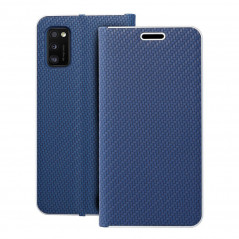 Samsung Galaxy A41 Portefeuilles LUNA Book Carbon Fibre de carbone, Élégant  Bleu