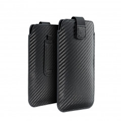 Apple iPhone 11 Etui universel Pocket Carbon Modèle de carbone  Noir 