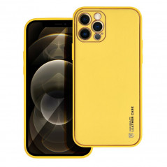 Apple iPhone 12 Pro Coque Leather Jaune