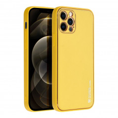 Apple iPhone 12 Pro Coque Leather Jaune