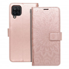 Samsung Galaxy A12 Portefeuilles MEZZO Book Mandala  Or rose