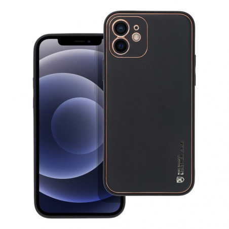 Apple iPhone 12 Coque Leather Noir