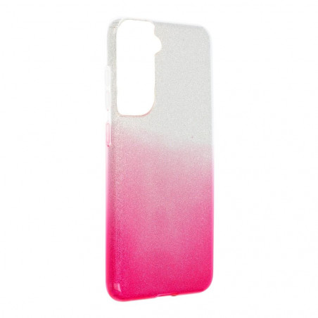Samsung Galaxy S21 FE 5G Coque Shining Transparent et rose