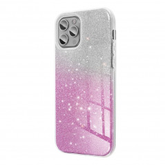 Samsung Galaxy S21 FE 5G Coque Shining Transparent et rose