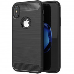 Apple iPhone XS Coque Carbon Élégant  Noir