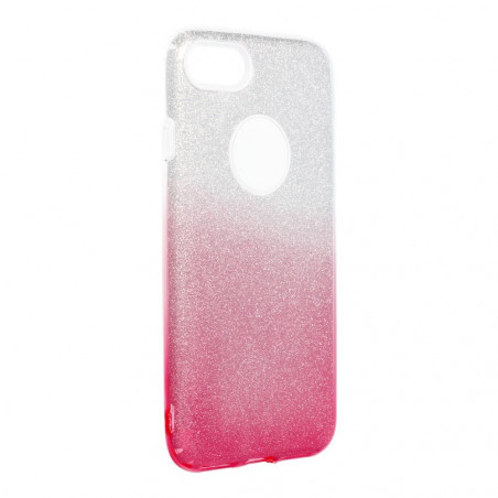 Apple iPhone SE 2022 5G Coque Shining Transparent et rose