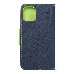 Apple iPhone 12 mini Portefeuilles Fancy Book Marine / Citron vert