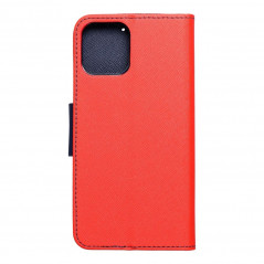Apple iPhone 12 Portefeuilles Fancy Book Rouge / Marine